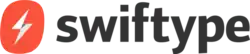 Black text and red icon edition of the full Swiftype logo