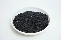 Black sesame seeds, not to be confused with nigella sativa