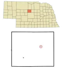 Location of Brewster, Nebraska