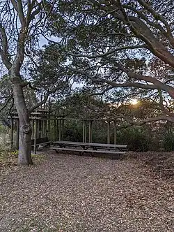 Garrett Eckbo pergola in the Mediterranean Garden
