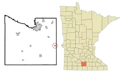 Location of Pemberton, Minnesota