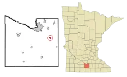 Location of St. Clair, Minnesota