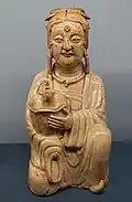 Bluish white glazed figurine, Northern Song period