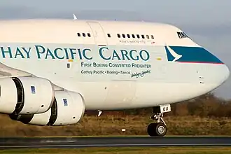 A Boeing 747-467(BCF) (B-HOU) in First Boeing Converted Freighter special livery