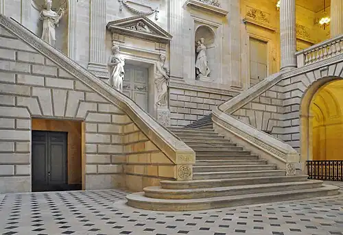 Stairway of the Grand Theater of Bordeaux, Bordeaux, France, by Victor Louis, 1777-1780[217]
