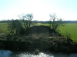 The course of the old railway line to Perceton Colliery