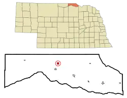 Location of Anoka, Nebraska