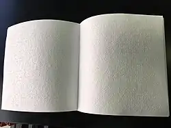 Braille magazine example pages