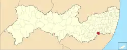 Location of Quipapá in Pernambuco