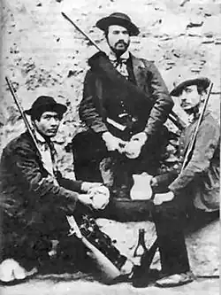 A small band of brigands from Bisaccia, photographed in 1862