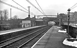 Brooklands railway station in 1962.
