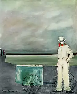 Gelataio/Ice Cream Seller (1953). Oil, 60x50. Formerly in the Helena Rubenstein Collection, New York