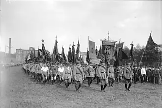 Reichsbanner marching, 1928