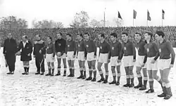 The team of SC Dynamo Berlin as the winner of the 1959 FDGB-Pokal on 13 December 1959.