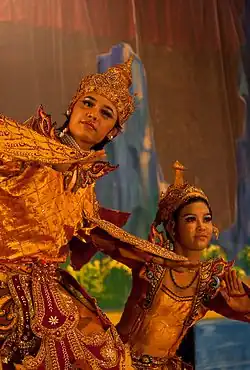 Image 3A theatrical performance of the Mon dance (from Culture of Myanmar)