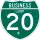 Business Interstate 20-B marker