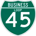 Business Interstate 45 marker