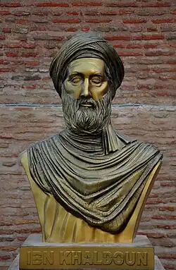 Bust of a man with a turban and a beard