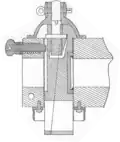 Section through the closure of a double wedge C64/67