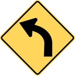 Curve to left