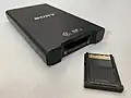 A Sony CFexpress Type A reader and card