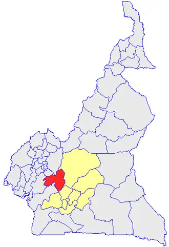 Department location in Cameroon