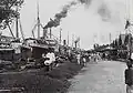 KPM ship at the dock of the Martapura River in Banjarmasin