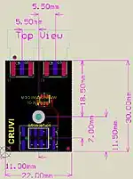 CRUVI PCB template CR99005 22 x 30 LS