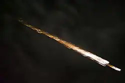 Cygnus reentering, as seen from the International Space Station