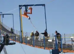 The first strand is pulled.