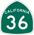 State Route 36 marker