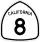 State Route 8 marker