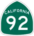 State Route 92 marker