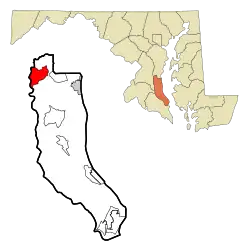 Location of Dunkirk, Maryland