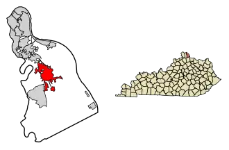Location of Alexandria in Campbell County, Kentucky.