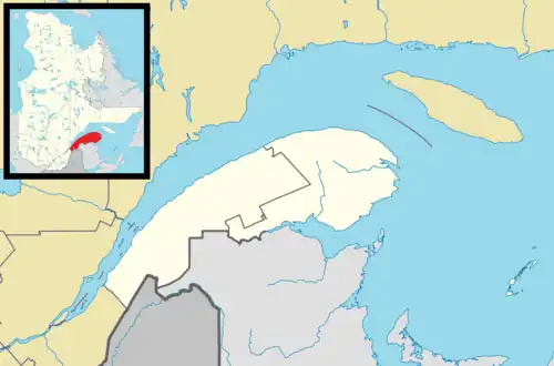 Pointe-à-la-Croix is located in Eastern Quebec