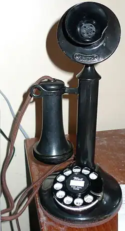 Image 10A Western Electric candlestick phone from the 1920s