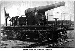 A mle 1917 two-axle carriage on a turntable.