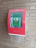 Defibrillator in recreation centre, 2025