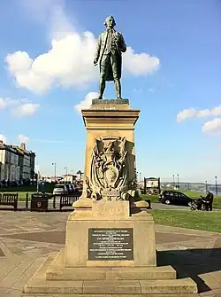 Original Statue of James Cook in Whitby, England