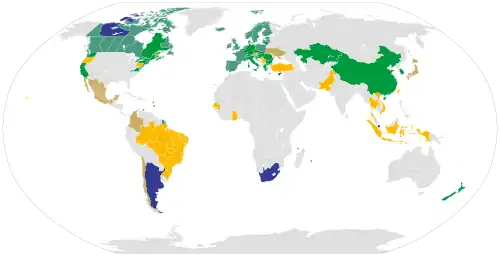 Carbon taxes and emission trading worldwide