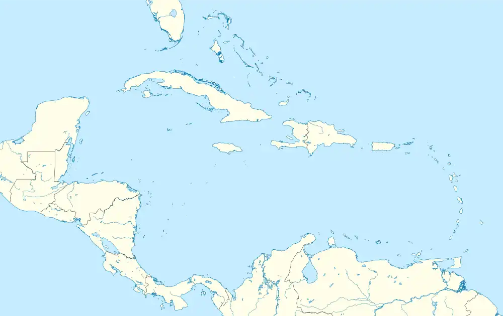 Map showing the location of Belize Barrier Reef