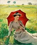 Lady with a red parasol (1892)