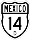 Federal Highway 14D shield