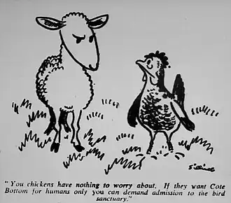 1952 cartoon referencing the dispute (Worthing Herald)[32]