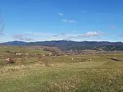 Cașinu Nou village, viewed from Plăieșii de Jos village