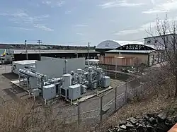 Industrial buildings at Cassidy Point, looking south to South Portland