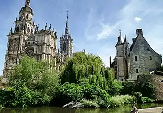 Évreux Cathedral and Iton River