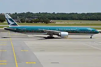 A Boeing 777-367ER (B-KPB) in The Spirit of Hong Kong special livery