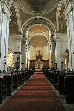 Interior of the CNI Cathedral Church of Redemption, New Delhi, a fine example of the Indo-Saracenic architectureal style